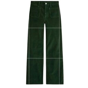 Gently used Jcrew Dark Green Corduroy Pants Billie Demi Boot crop